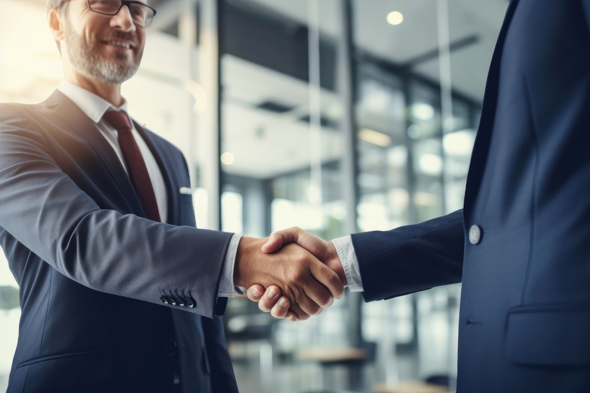 pimbex investor shaking hands