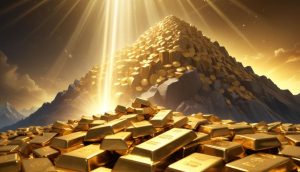 pile of gold bars and coins