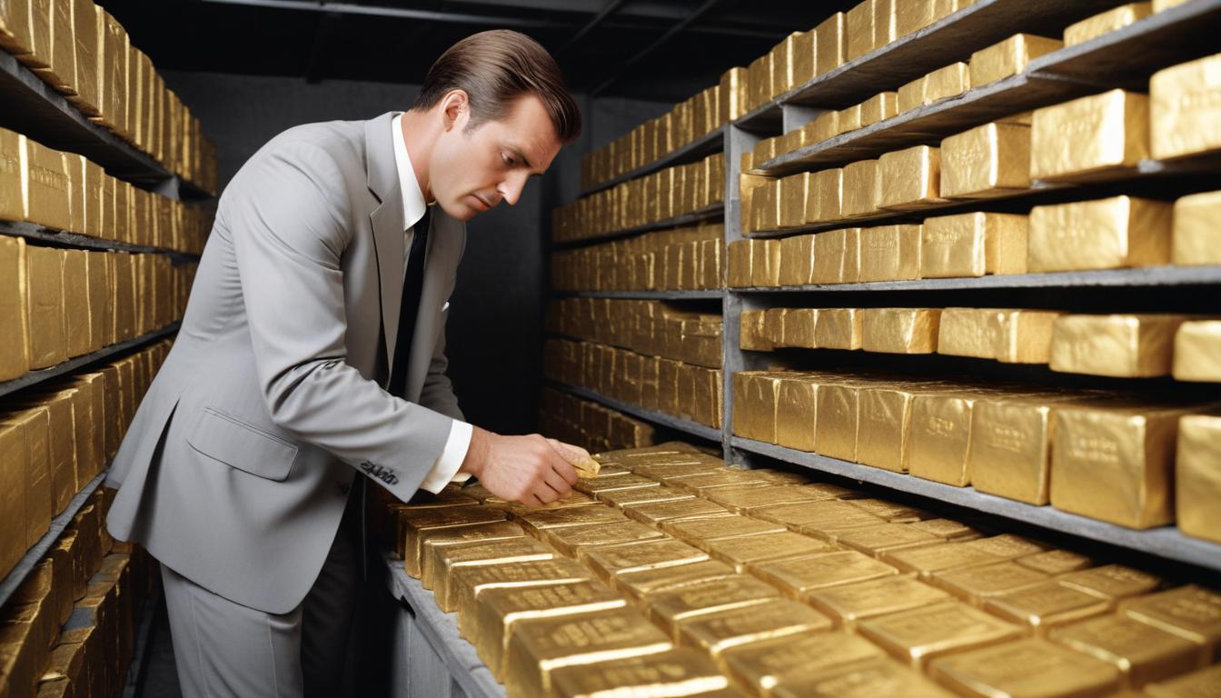 an investor is browsing gold bars