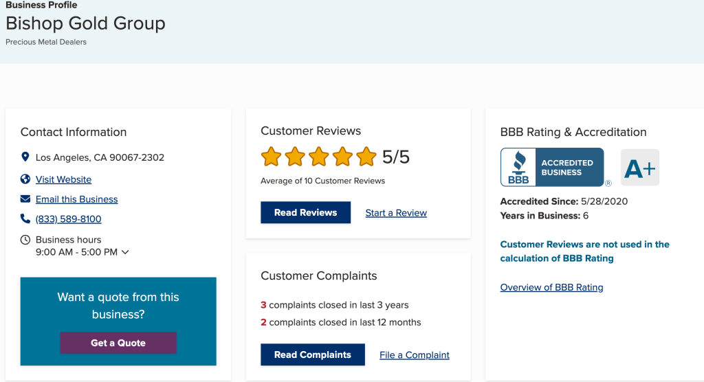bishop gold group bbb