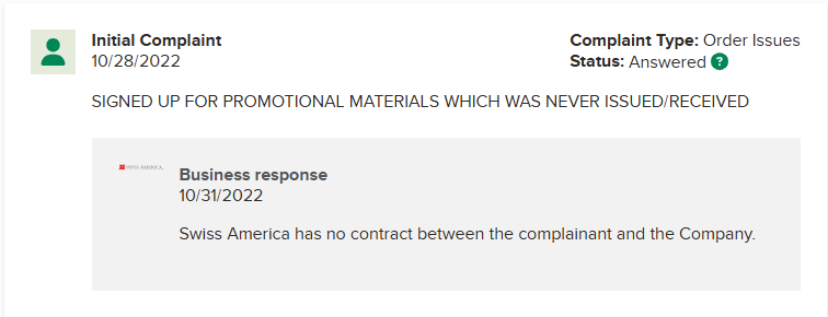 swiss america scam
