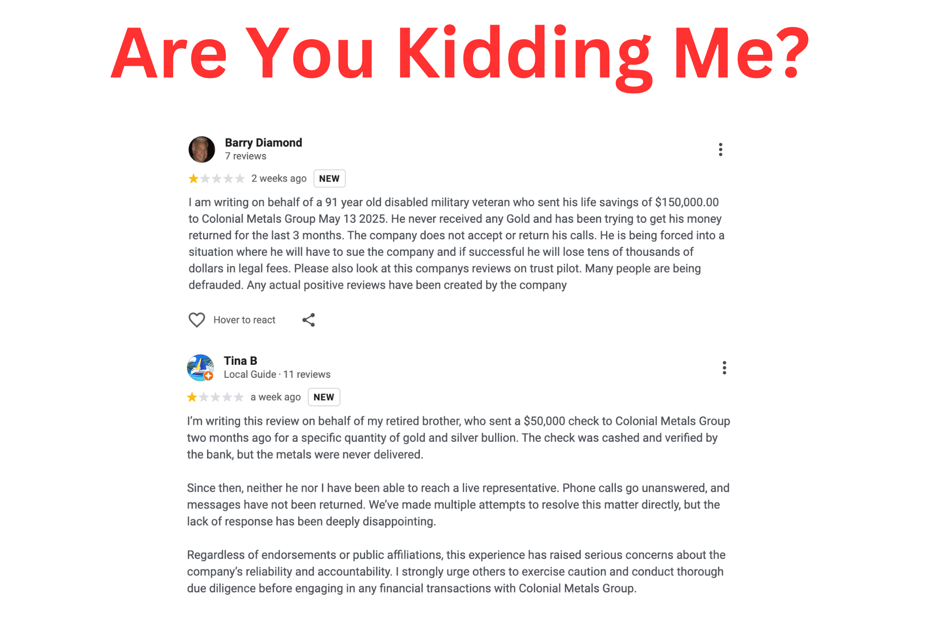 Colonial Metals Scam