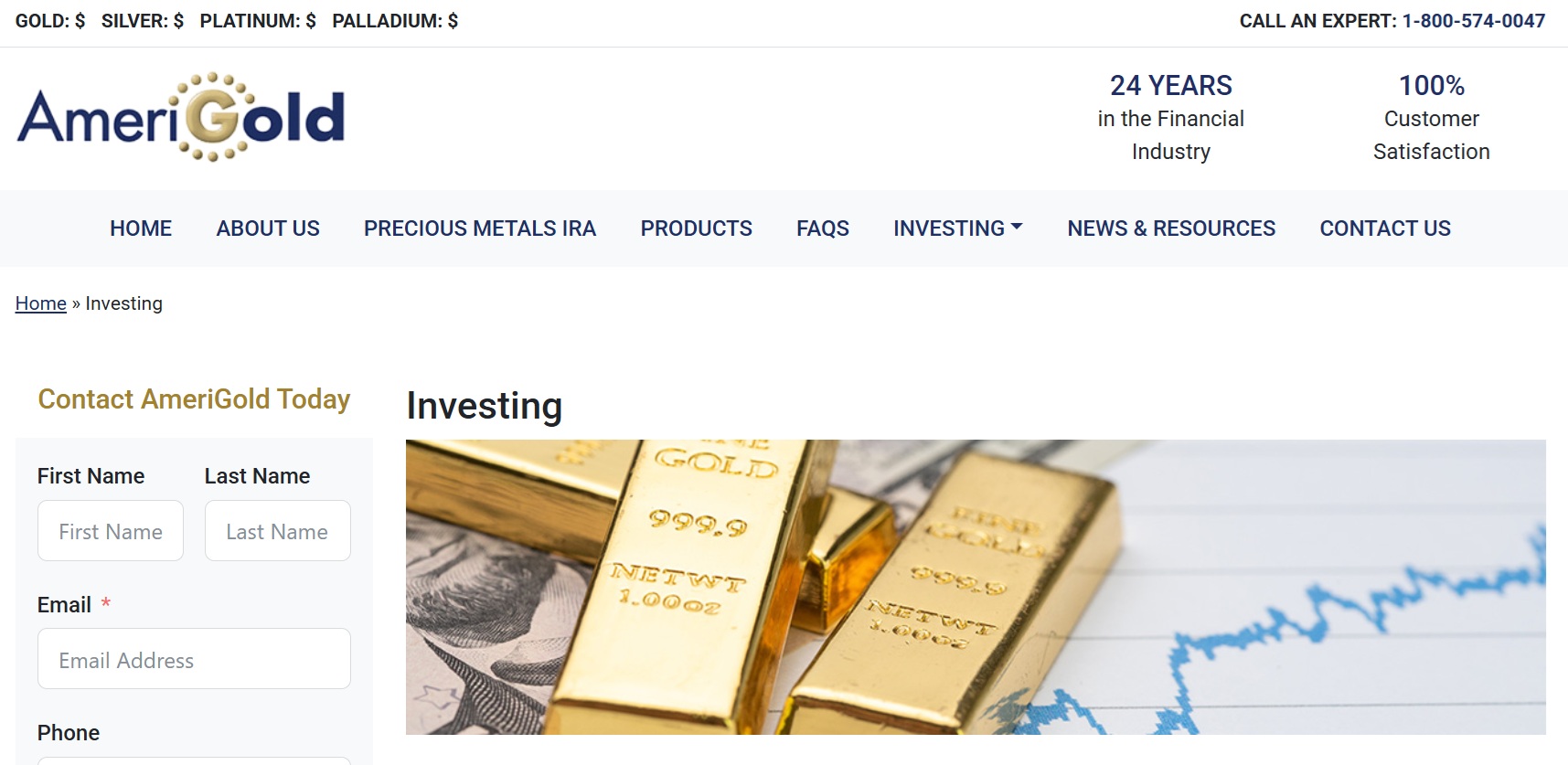 Amerigold Investing Options